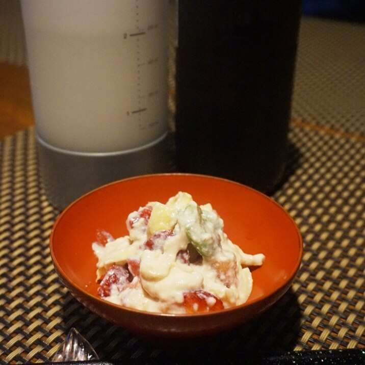【福岡食材】いちごとタケノコ、空豆の白和え